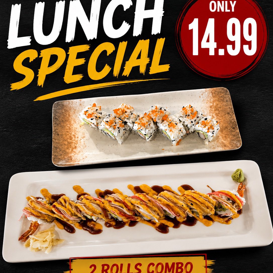2 Sushi Rolls Combos.