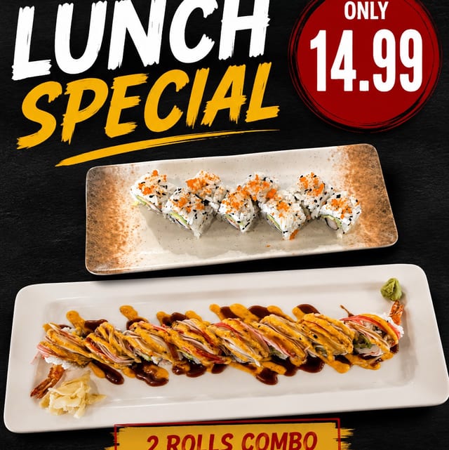2 Sushi Rolls Combos.