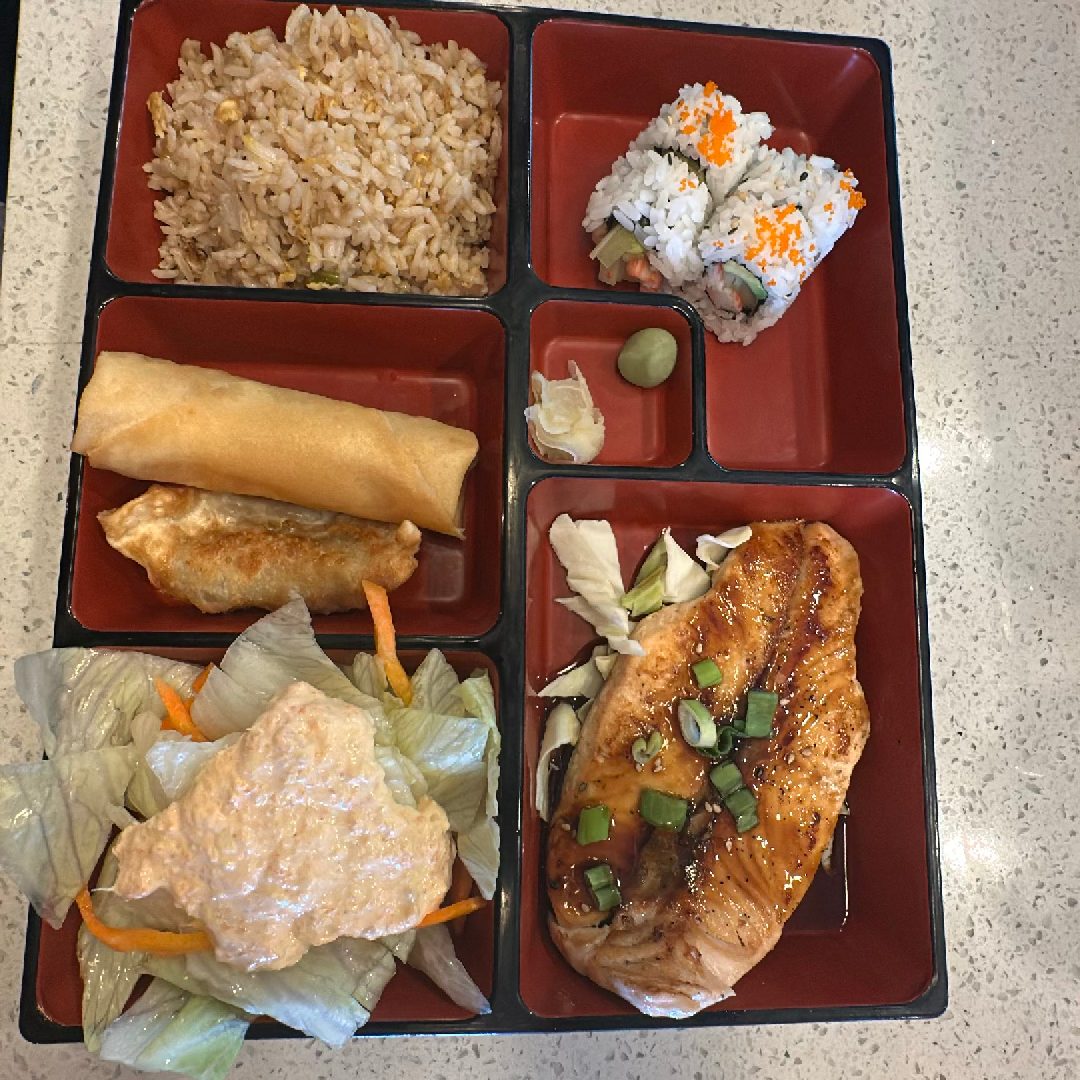 Salmon Bento Box.