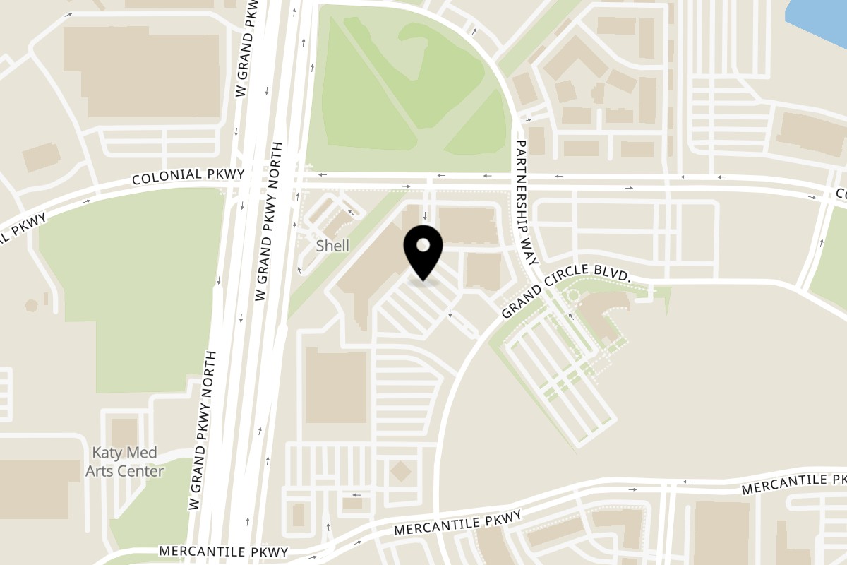 Map showing the location of Zake Sushi & Ramen on 23119 Colonial Pkwy in Katy